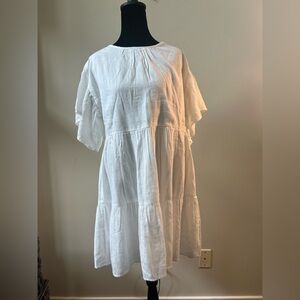 Modcloth Flutter Sleeve Tiered Dress